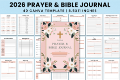 2026 Prayer &amp; Bible Journal Canva templates Product Image 1