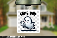 Halloween Air Freshener PNG. Football Ghost PNG Product Image 1