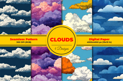 Cloud Seamless Pattern and Digital Paper Product Image 1