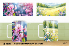 Mug Spring Sublimation Wrap PNG Product Image 1