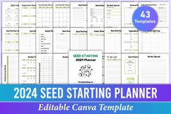 Editable 2024 Seed Starting Planner Canva Template Product Image 1