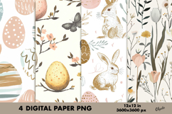 Easter Digital Paper PNG, Easter Background PNG Product Image 1