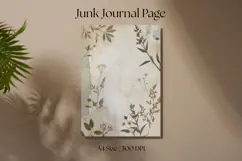 Vintage Leaves Junk Journal Page Product Image 1