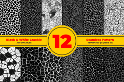 Black and White Crackle Seamless Pattern and Digital paper Product Image 1