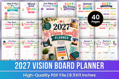 2027 Vision Board Planner | Goal Setting &amp; Dream Life Product Image 1