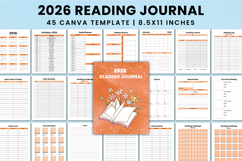 Editable 2026 Reading Journal For Canva Templates Product Image 1