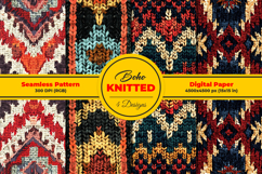 Boho Knitted Seamless Pattern and Digital Paper Design Product Image 1