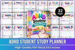 ADHD Student Study Planner | Focus, Study Skills & Academic Product Image 1