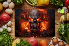 Burning Skull Cutting Board Design - 04 Variations Product Image 1