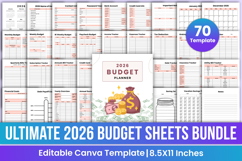 Ultimate 2026 Budget Sheets Bundle Canva Template Product Image 1