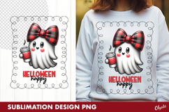 Cute Ghost Sublimation. Ghost Tshirt Design PNG Product Image 1