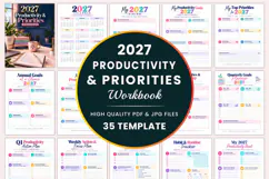 2027 Productivity & Priorities Workbook Kdp interiors Product Image 1