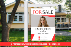 Real Estate Yard Sign Template, Editable Canva Realtor Sign Product Image 1
