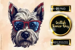 Scottish Terrier Dog | Patriotic Clipart | 4th of July Product Image 1