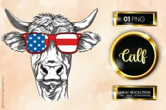 Calf | Patriotic Clipart | 4th of July Product Image 1