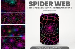 Spider Web Glass Can Wrap,16 Oz Tumbler Sublimation Product Image 1