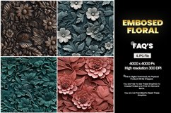 Embosed Floral Square Coaster - 04 Variations Product Image 1