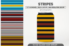 Stripes Glass Can Wrap,16 Oz Tumbler Sublimation Product Image 1