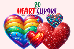Heart Clipart PNG Bundle Product Image 1