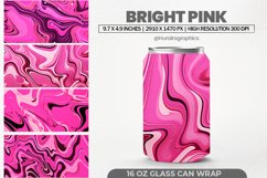 Bright Pink Glass Can Wrap, 16 Oz Tumbler Sublimation Product Image 1