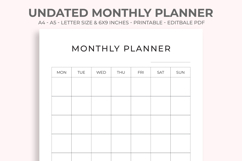 Undated Monthly Planner Product Image 1