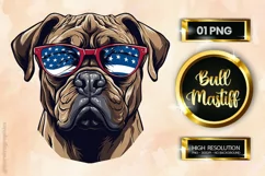 Bullmastiff | Patriotic Clipart | 4th of July Product Image 1