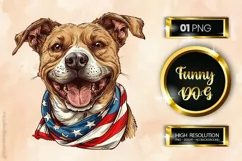 Funny Dog | Patriotic Clipart | 4th of July Product Image 1