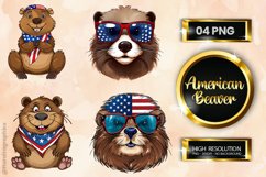 American Beaver 04 variations| Patriotic Clipart Product Image 1