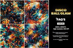 Disco Ball Glam Square Coaster - 04 Variations Product Image 1