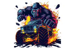 Monster Truck Clipart PNG Product Image 1