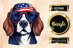 Beagle Dog | Patriotic Clipart | 4th of July Product Image 2