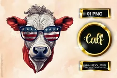 Calf | Patriotic Clipart | 4th of July Product Image 1