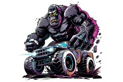 Monster Truck Clipart PNG Product Image 1