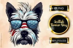Scottish Terrier Dog | Patriotic Clipart | 4th of July Product Image 2