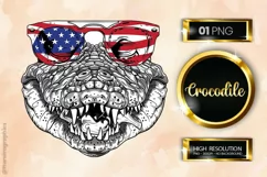 Crocodile| Patriotic Clipart | 4th Of July Product Image 1