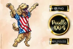 Poodle Dog | Patriotic Clipart | 4th of July Sublimations Product Image 2