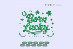 Born Lucky St. Patrick's Day Embroidery Product Image 1