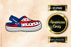 American Crocs | Patriotic Clipart | 4th of July Sublimation Product Image 2