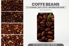 Coffe Beans Glass Can Wrap, 16 Oz Tumbler Sublimation Product Image 1