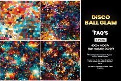 Disco Ball Glam Square Coaster - 04 Variations Product Image 1