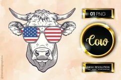 Cow| Patriotic Clipart | 4th Of July Product Image 1