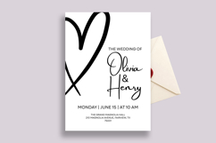 Minimalist Wedding Invitation Canva Template Product Image 1
