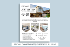 Just Listed Flyer Canva Template, Editable Real Estate Flyer Product Image 1