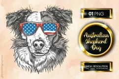 Australian Shepherd Dog | Patriotic Clipart | 4th of July Product Image 3
