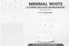 Minimal White Glass Can Wrap,16 Oz Tumbler Sublimation Product Image 1