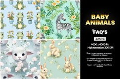 Baby animals Square Coaster - 04 Variations Product Image 1