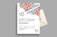 Watercolor Floral Wedding Invitation Template Product Image 1