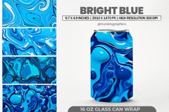 Bright Blue Glass Can Wrap, 16 Oz Tumbler Sublimation Product Image 1