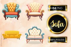 Sofa Clipart 04 variations Product Image 1