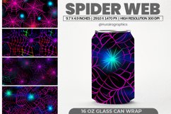 Spider Web Glass Can Wrap,16 Oz Tumbler Sublimation Product Image 1